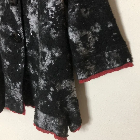 La Rose Rouge Black and silver top w/wire rose & collar.-Haute Couture L… - Picture 7 of 14